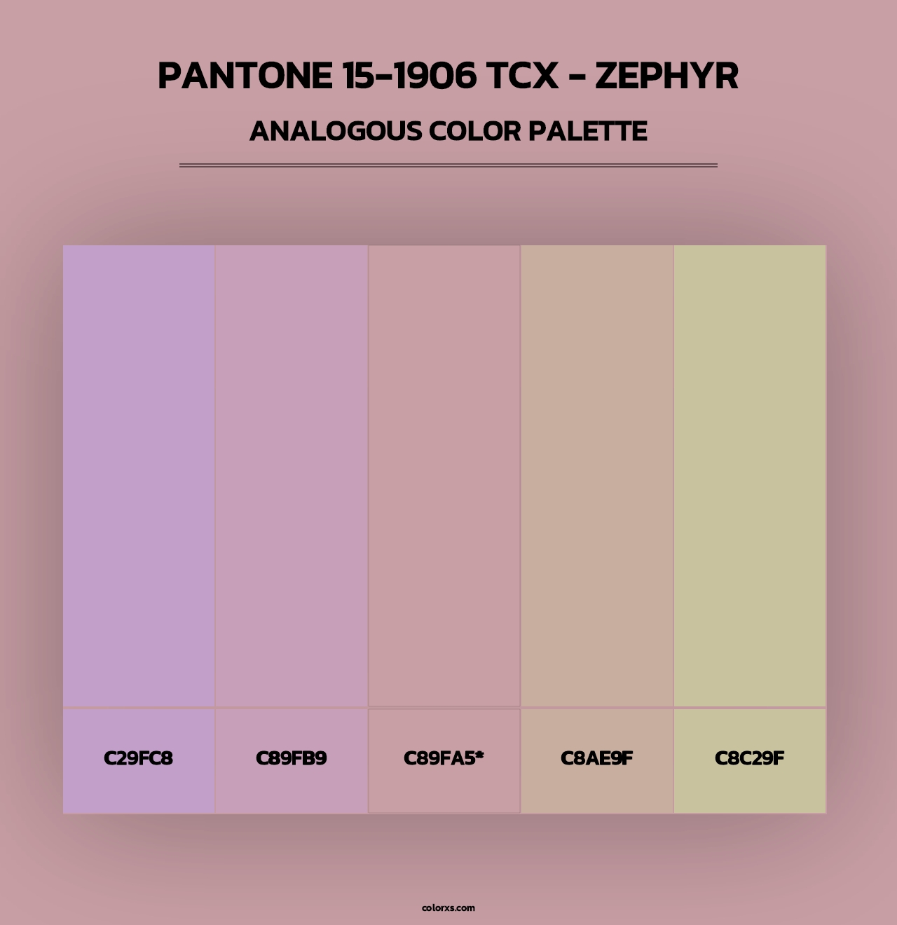 PANTONE 15-1906 TCX - Zephyr - Analogous Color Palette