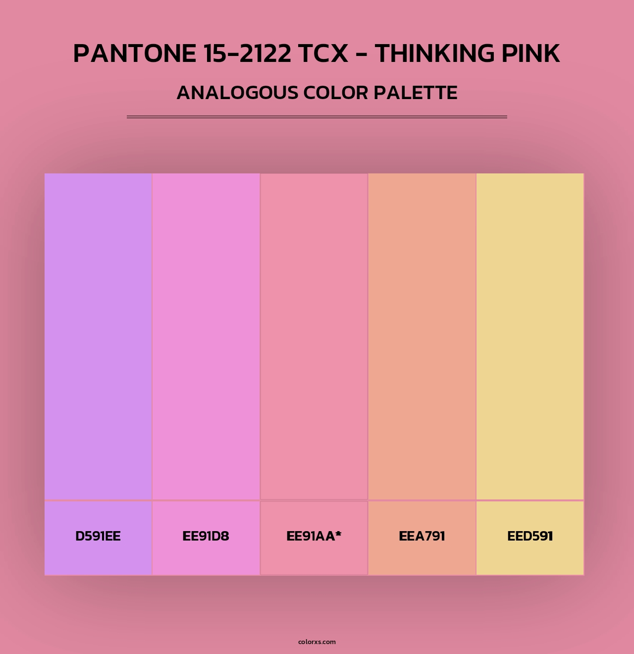 Pantone 15-2122 TCX - Thinking Pink - Analogous Color Palette