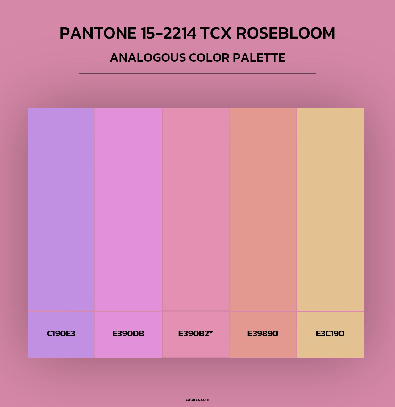 PANTONE 15-2214 TCX Rosebloom - Analogous Color Palette
