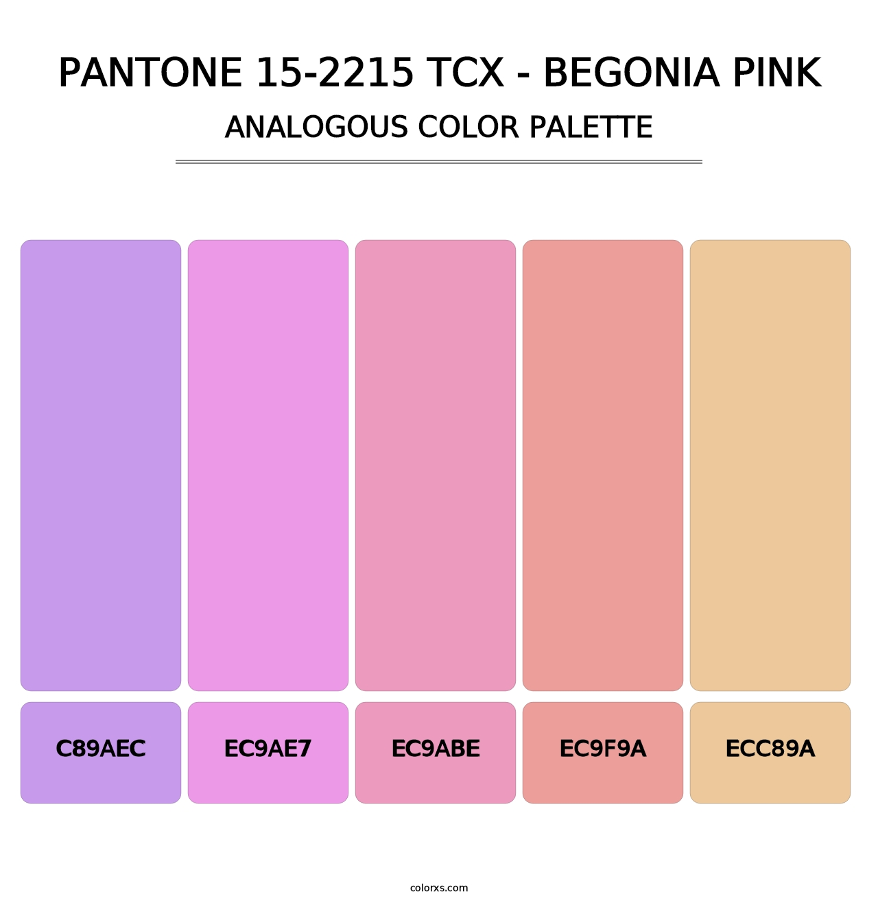 PANTONE 15-2215 TCX - Begonia Pink - Analogous Color Palette