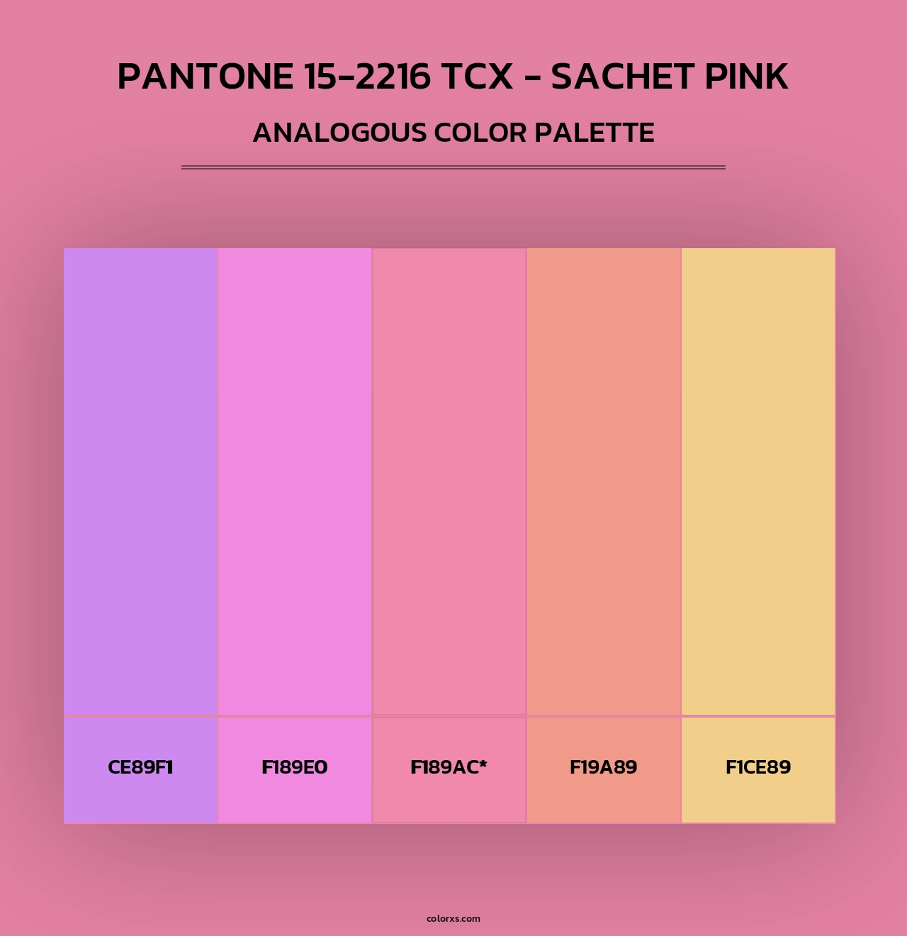 PANTONE 15-2216 TCX - Sachet Pink - Analogous Color Palette