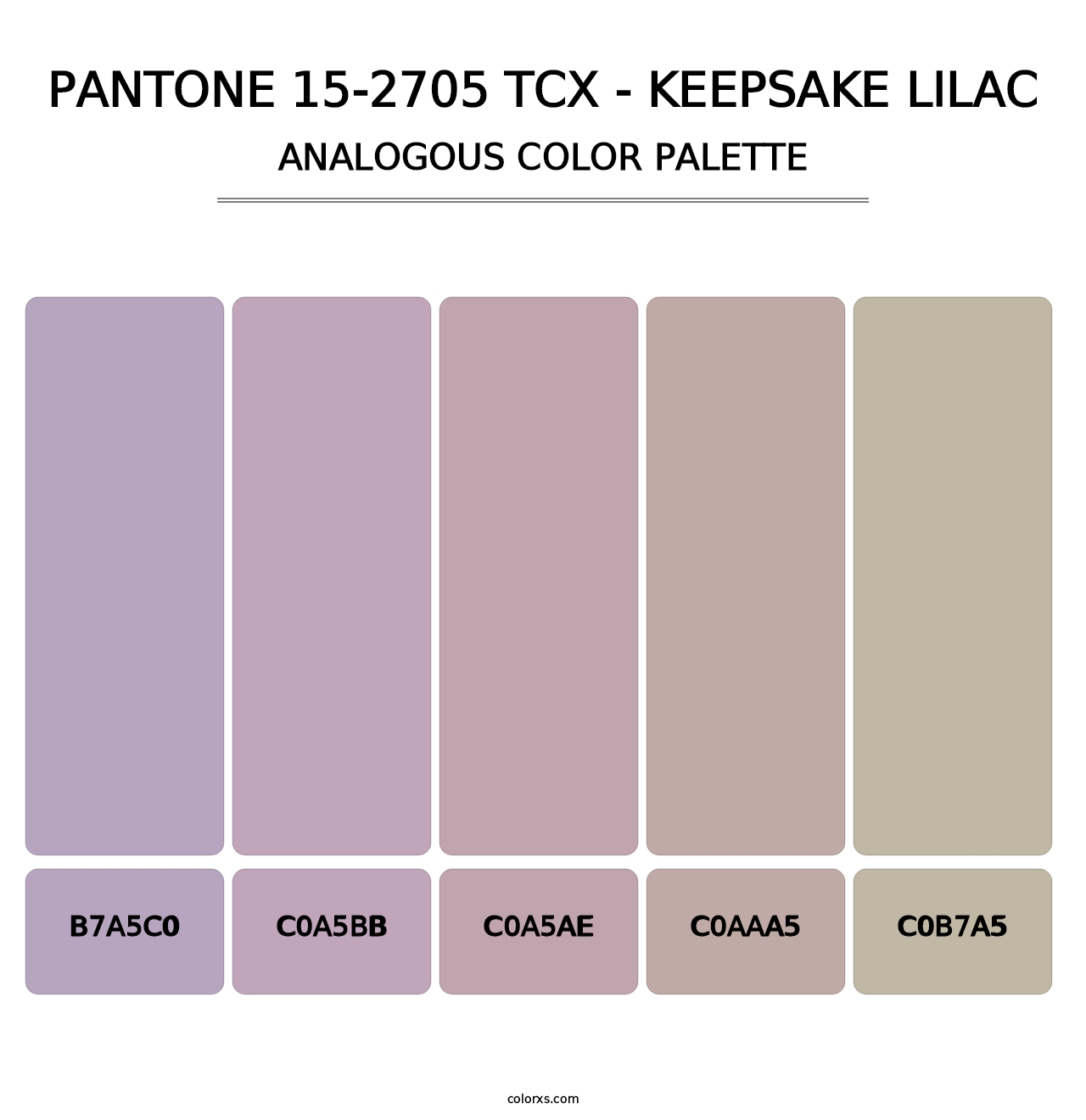 PANTONE 15-2705 TCX - Keepsake Lilac - Analogous Color Palette