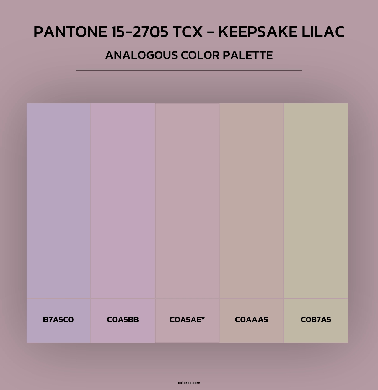 PANTONE 15-2705 TCX - Keepsake Lilac - Analogous Color Palette