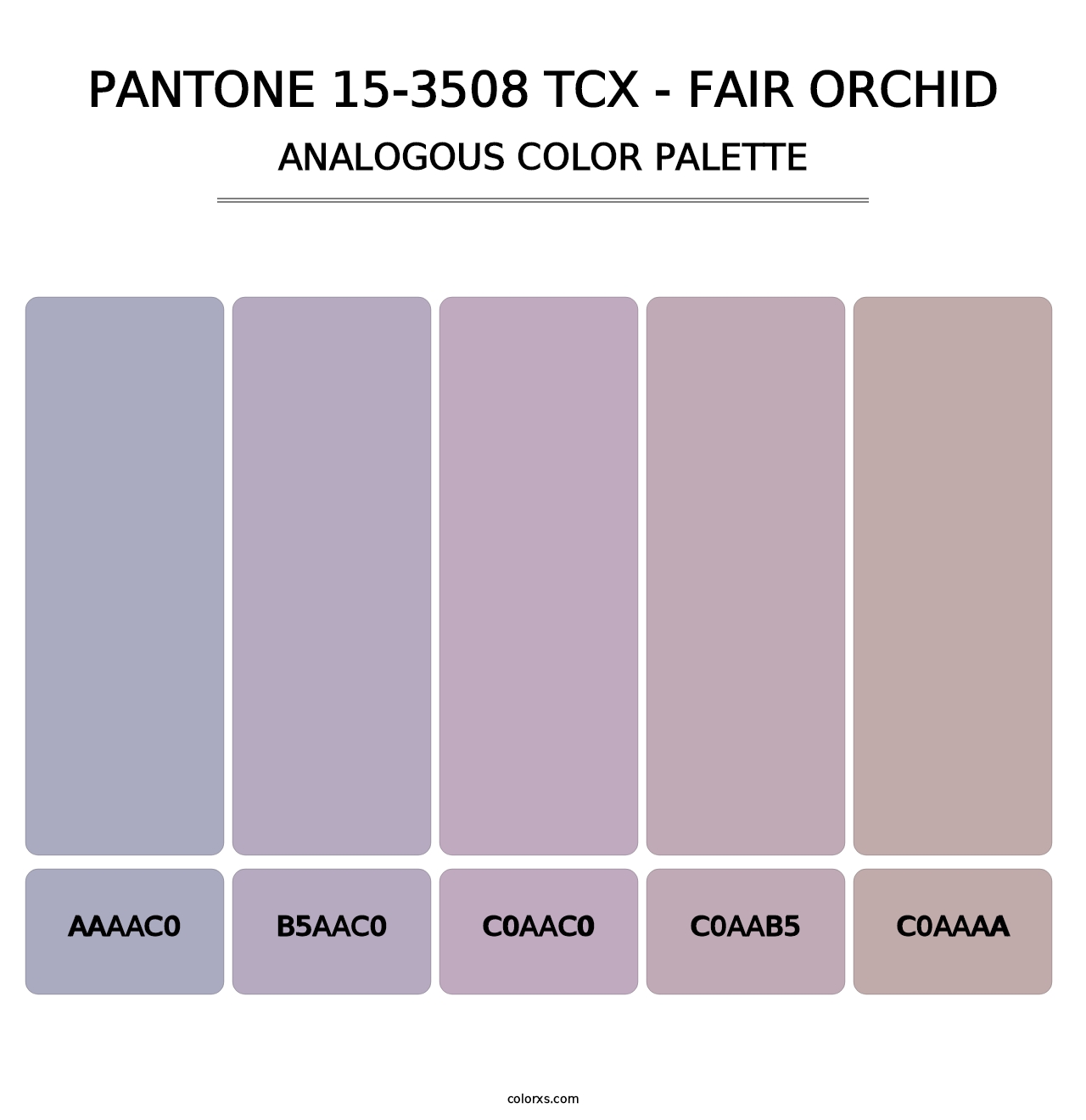 PANTONE 15-3508 TCX - Fair Orchid - Analogous Color Palette