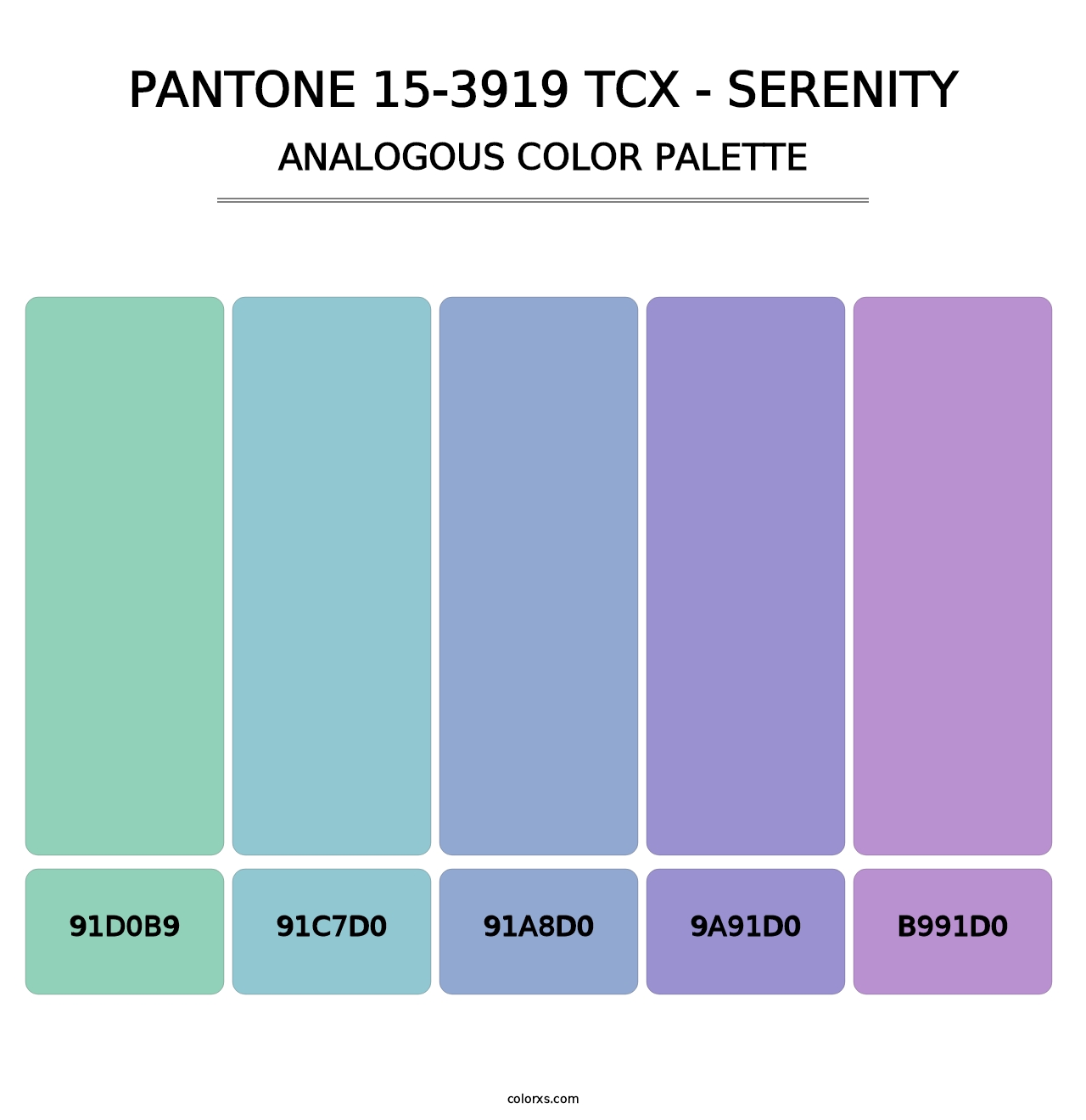 PANTONE 15-3919 TCX - Serenity - Analogous Color Palette