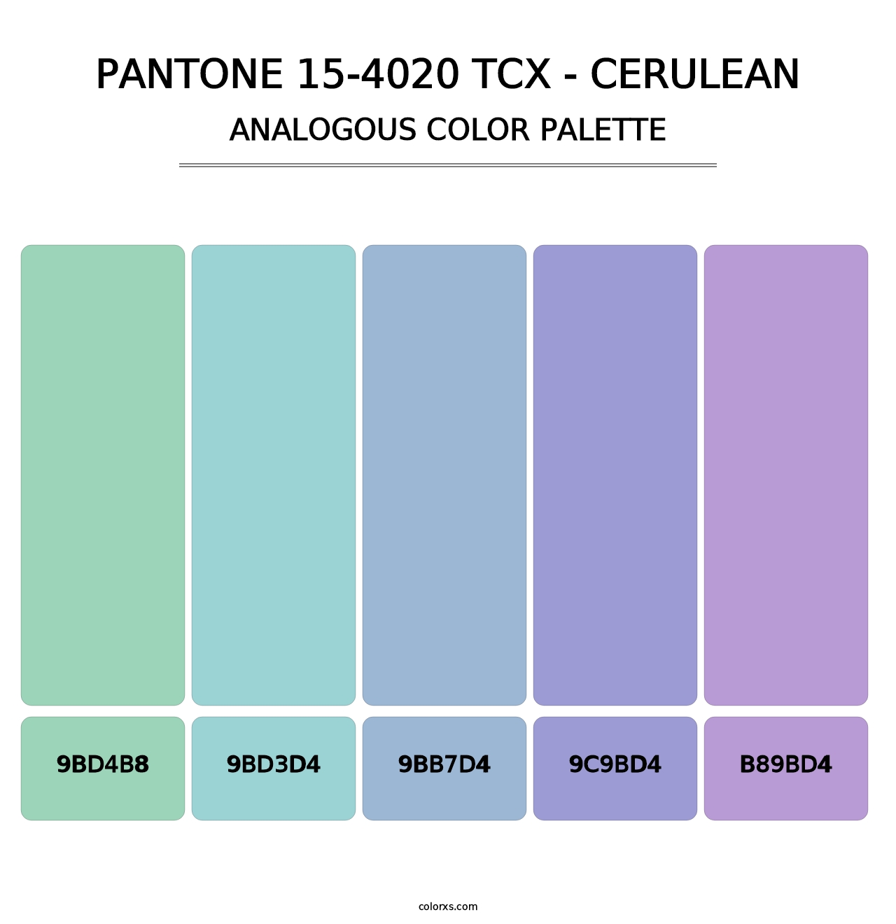 PANTONE 15-4020 TCX - Cerulean - Analogous Color Palette