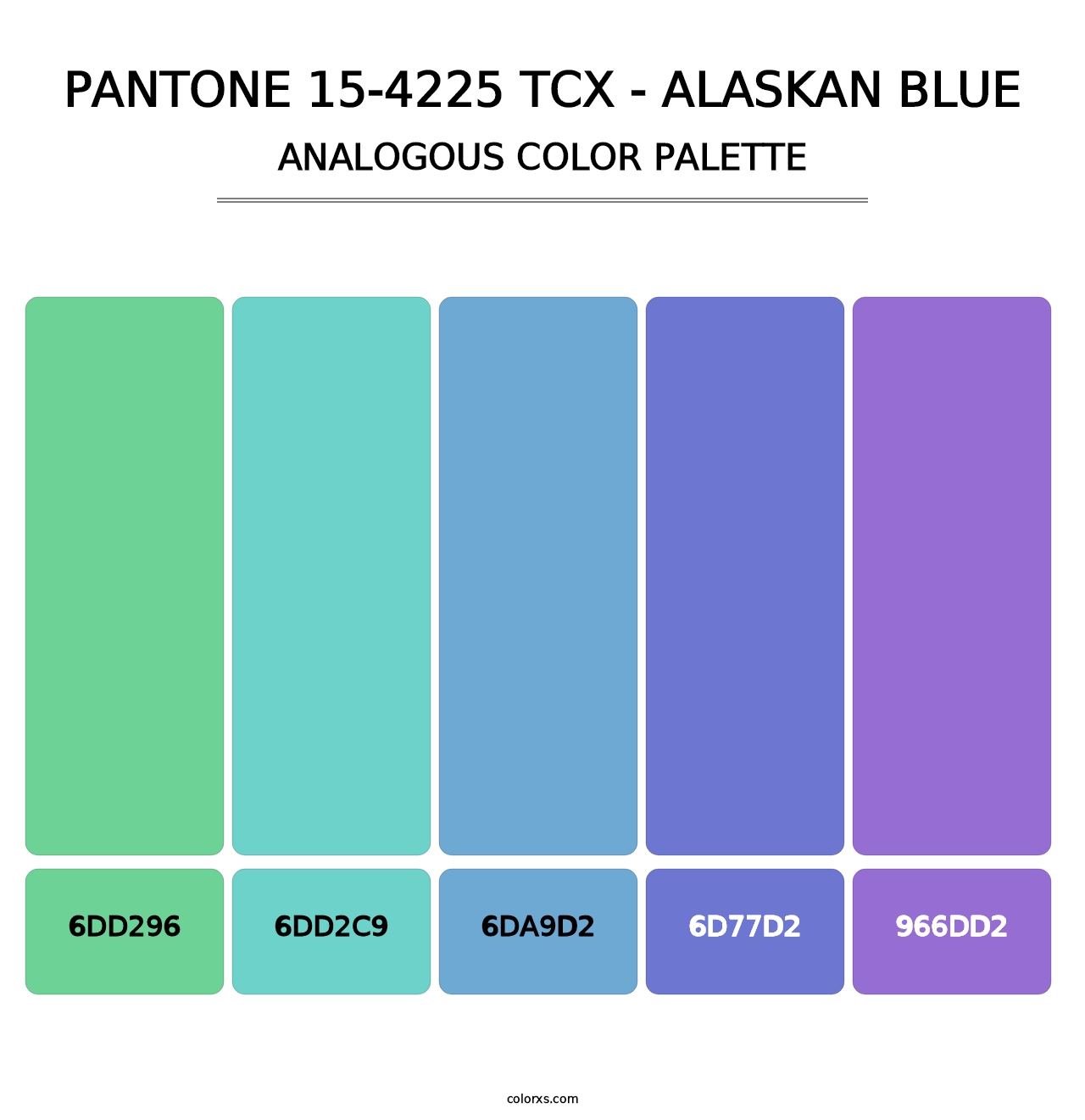 PANTONE 15-4225 TCX - Alaskan Blue - Analogous Color Palette