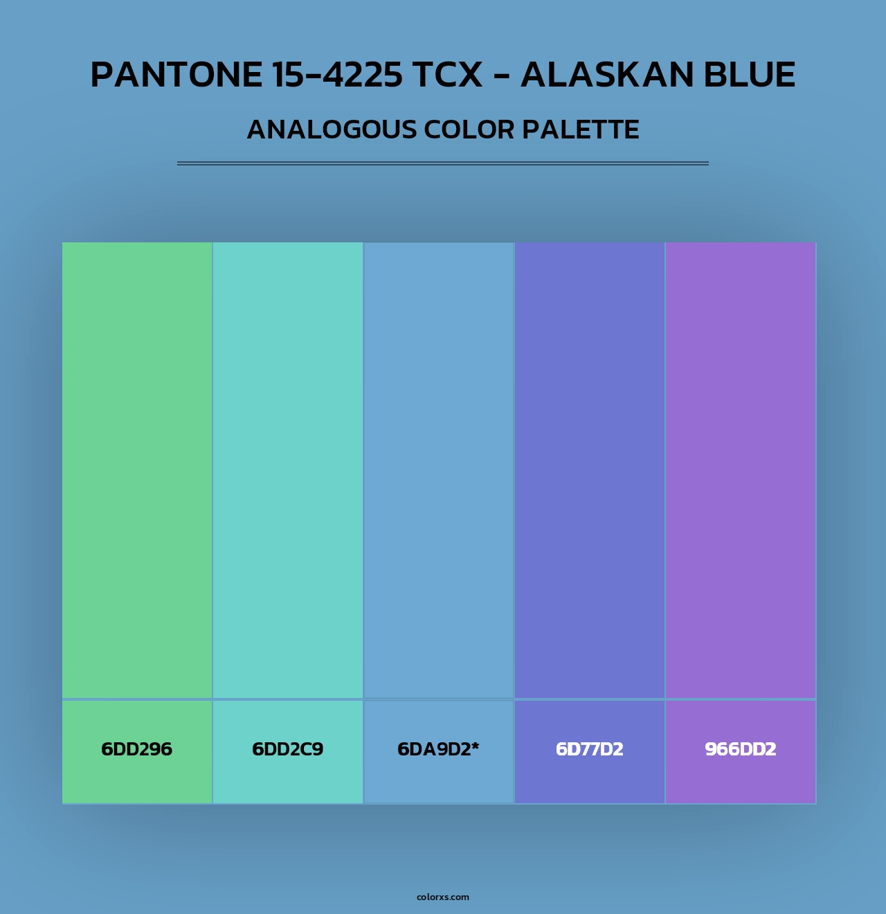 PANTONE 15-4225 TCX - Alaskan Blue - Analogous Color Palette