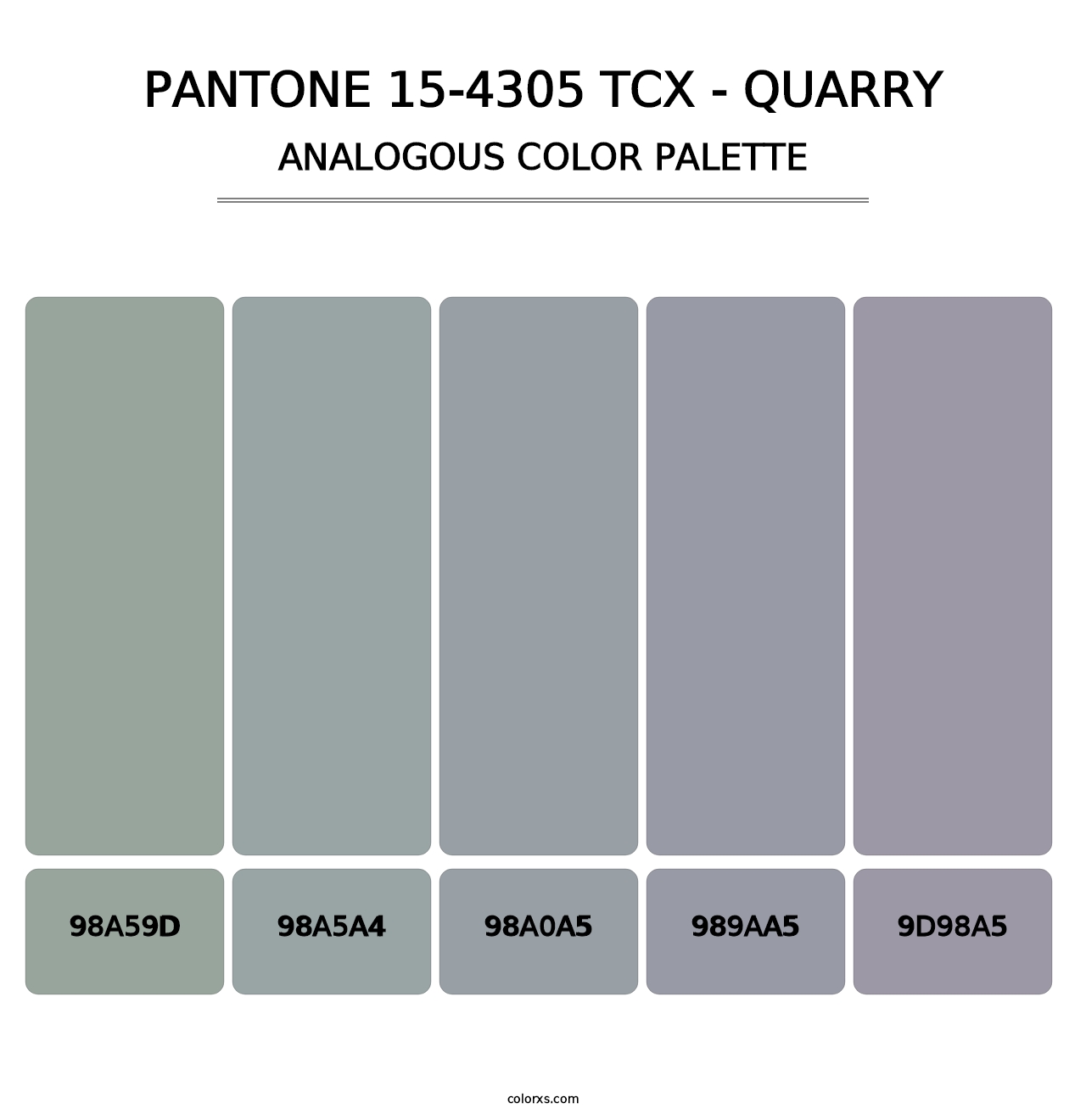 PANTONE 15-4305 TCX - Quarry - Analogous Color Palette