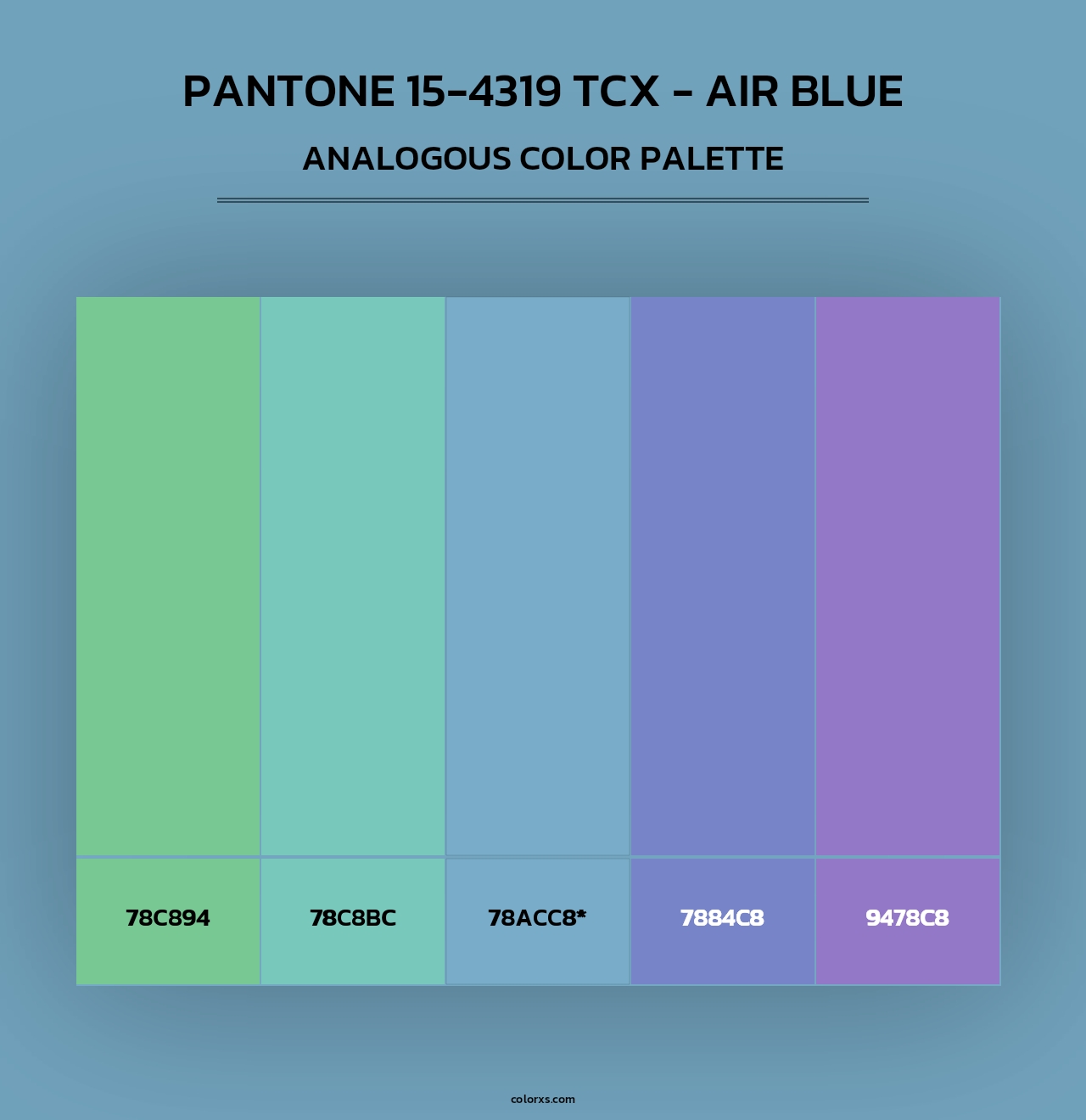PANTONE 15-4319 TCX - Air Blue - Analogous Color Palette