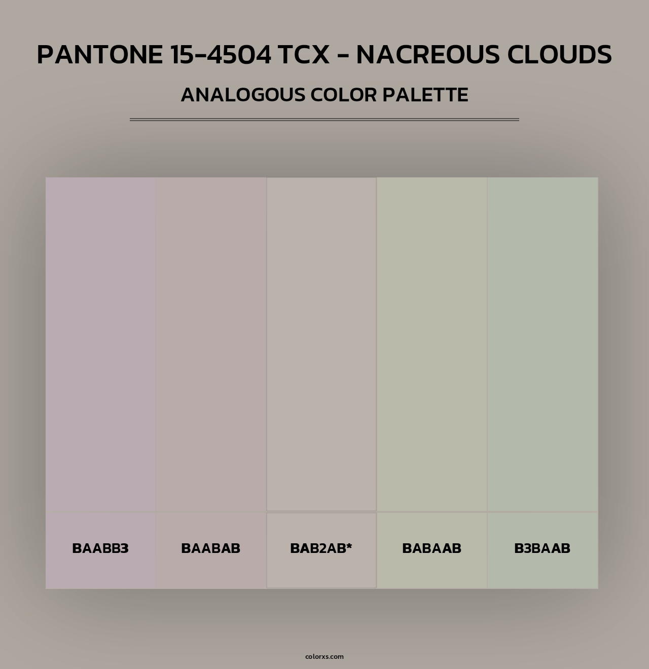 PANTONE 15-4504 TCX - Nacreous Clouds - Analogous Color Palette