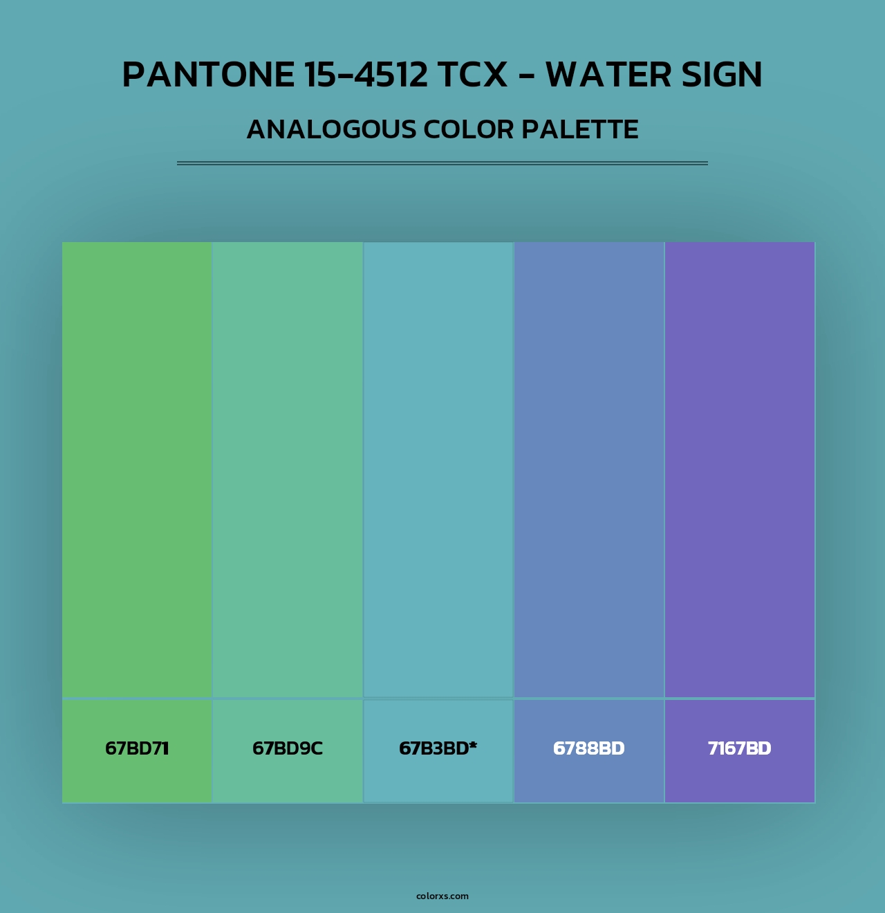 PANTONE 15-4512 TCX - Water Sign - Analogous Color Palette