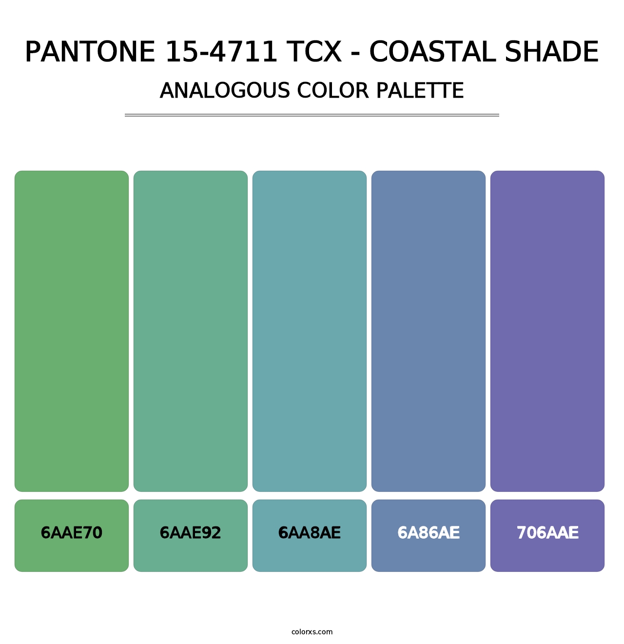 PANTONE 15-4711 TCX - Coastal Shade - Analogous Color Palette