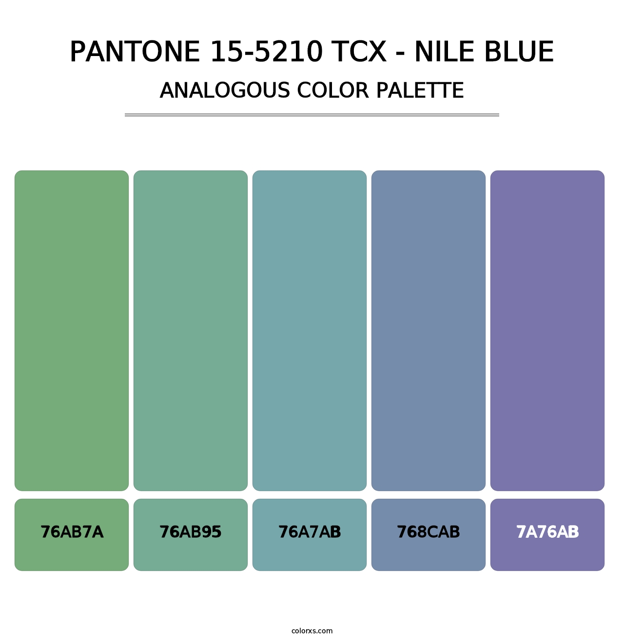 PANTONE 15-5210 TCX - Nile Blue - Analogous Color Palette