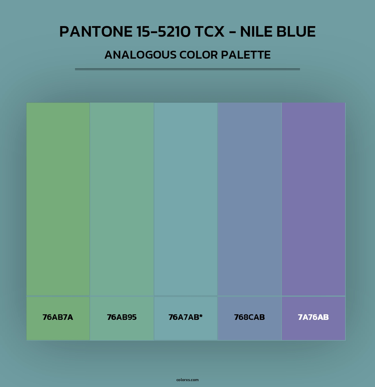 PANTONE 15-5210 TCX - Nile Blue - Analogous Color Palette