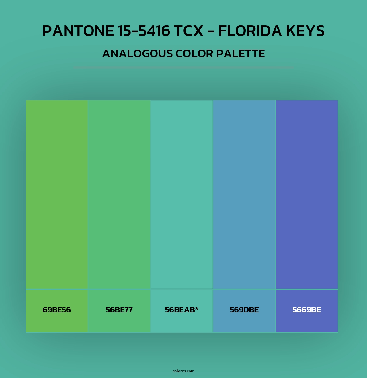 PANTONE 15-5416 TCX - Florida Keys - Analogous Color Palette