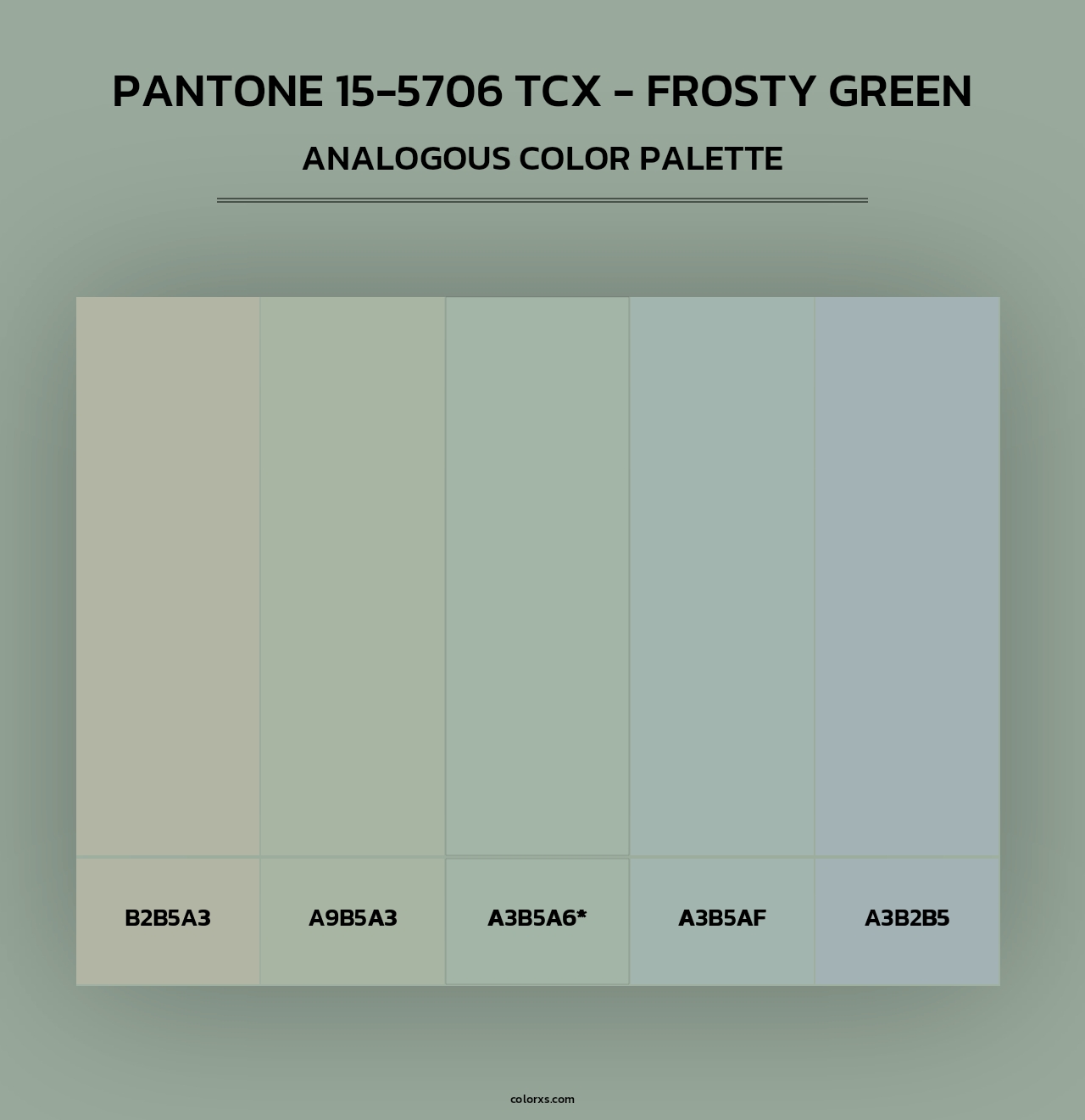 PANTONE 15-5706 TCX - Frosty Green - Analogous Color Palette