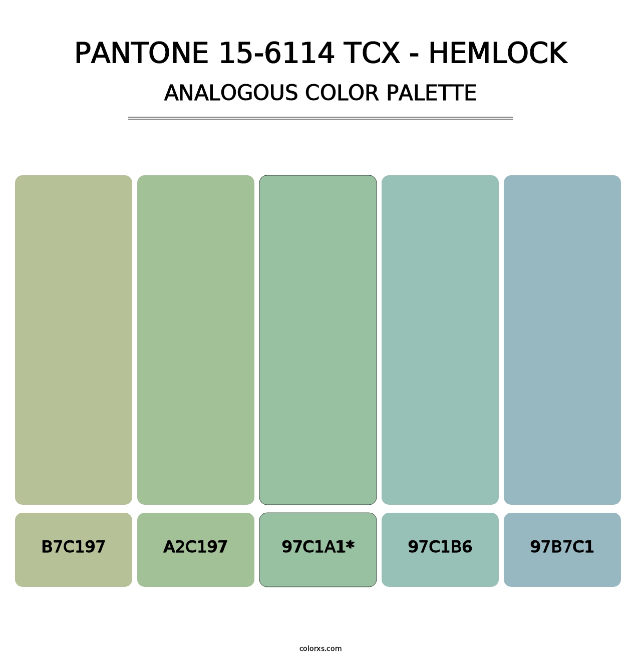 PANTONE 15-6114 TCX - Hemlock - Analogous Color Palette