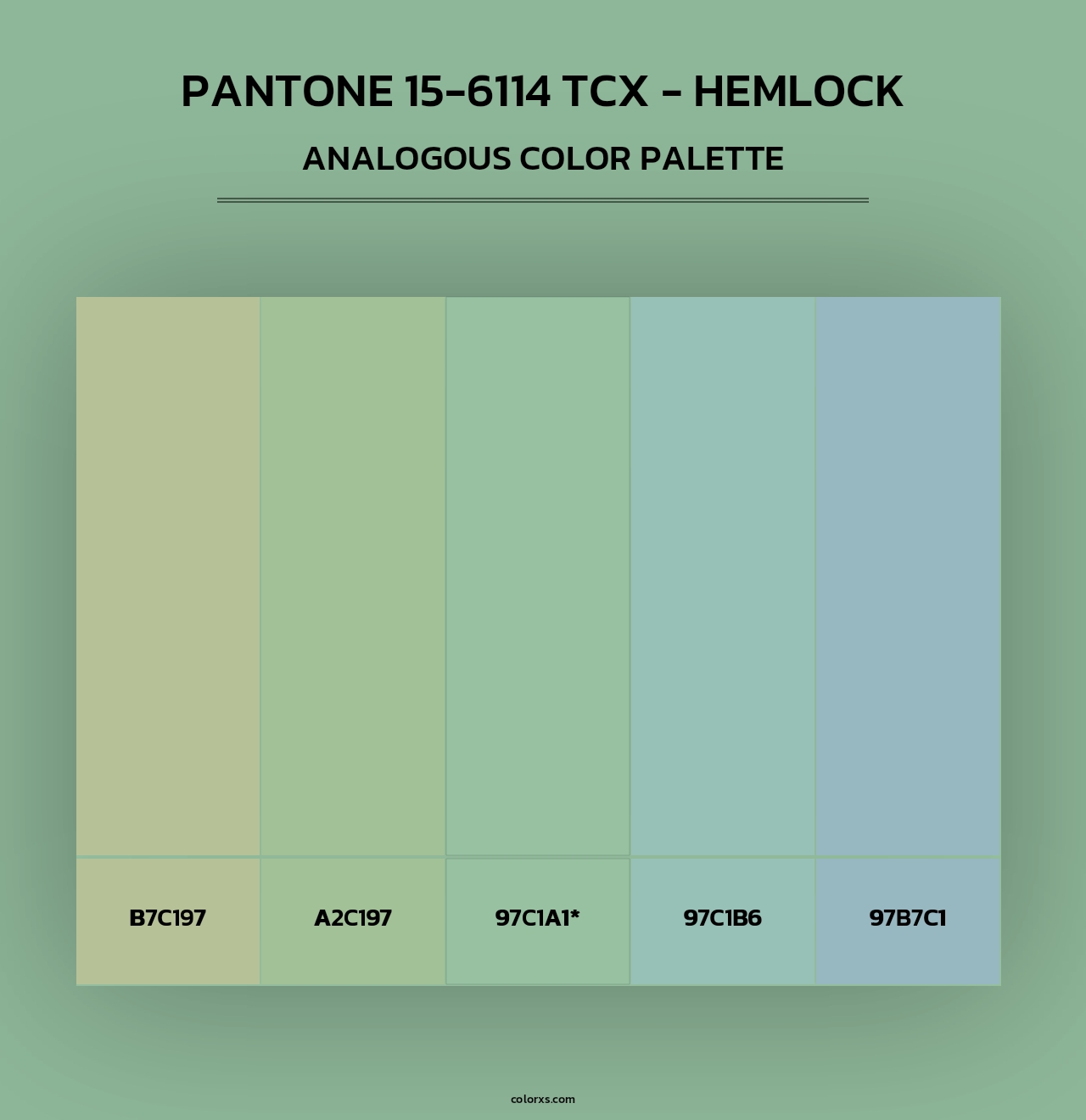 PANTONE 15-6114 TCX - Hemlock - Analogous Color Palette