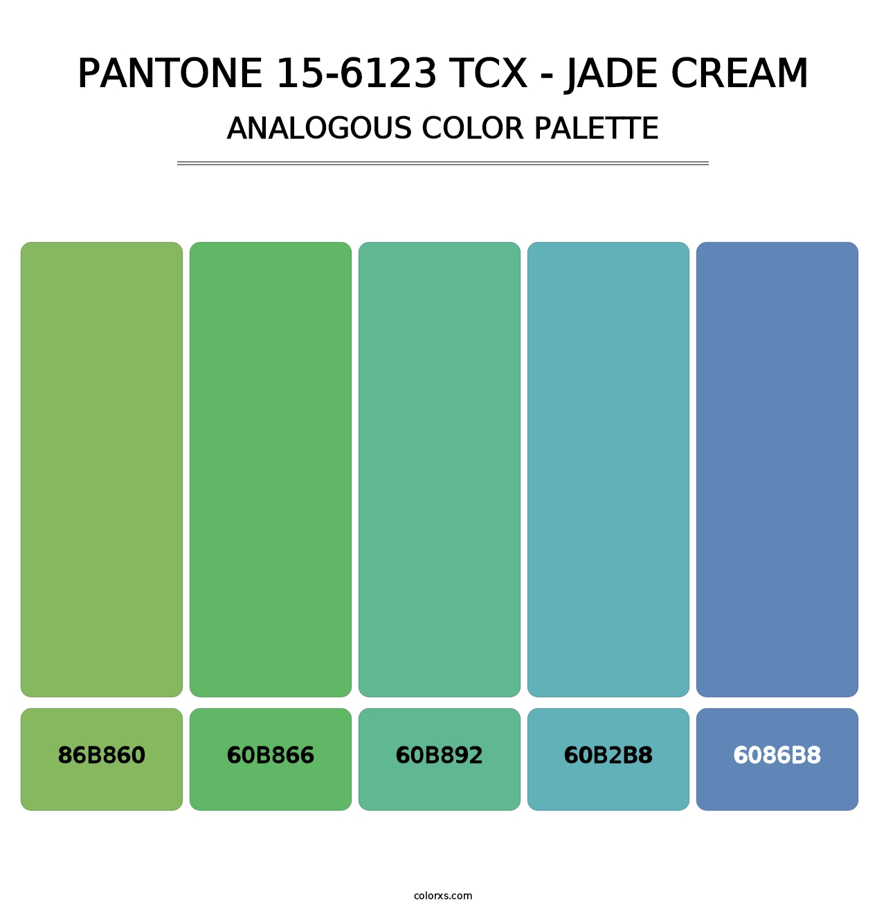 PANTONE 15-6123 TCX - Jade Cream - Analogous Color Palette