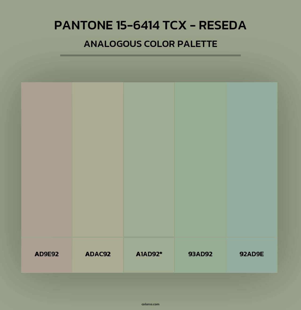 PANTONE 15-6414 TCX - Reseda - Analogous Color Palette