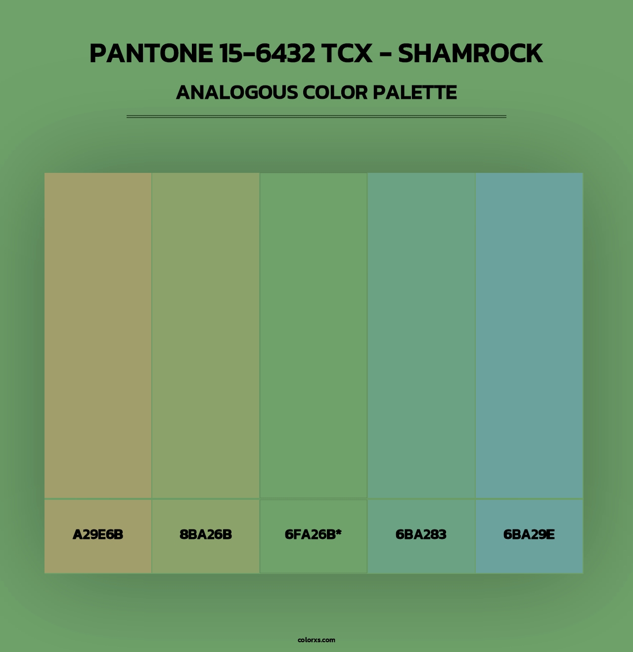 PANTONE 15-6432 TCX - Shamrock - Analogous Color Palette