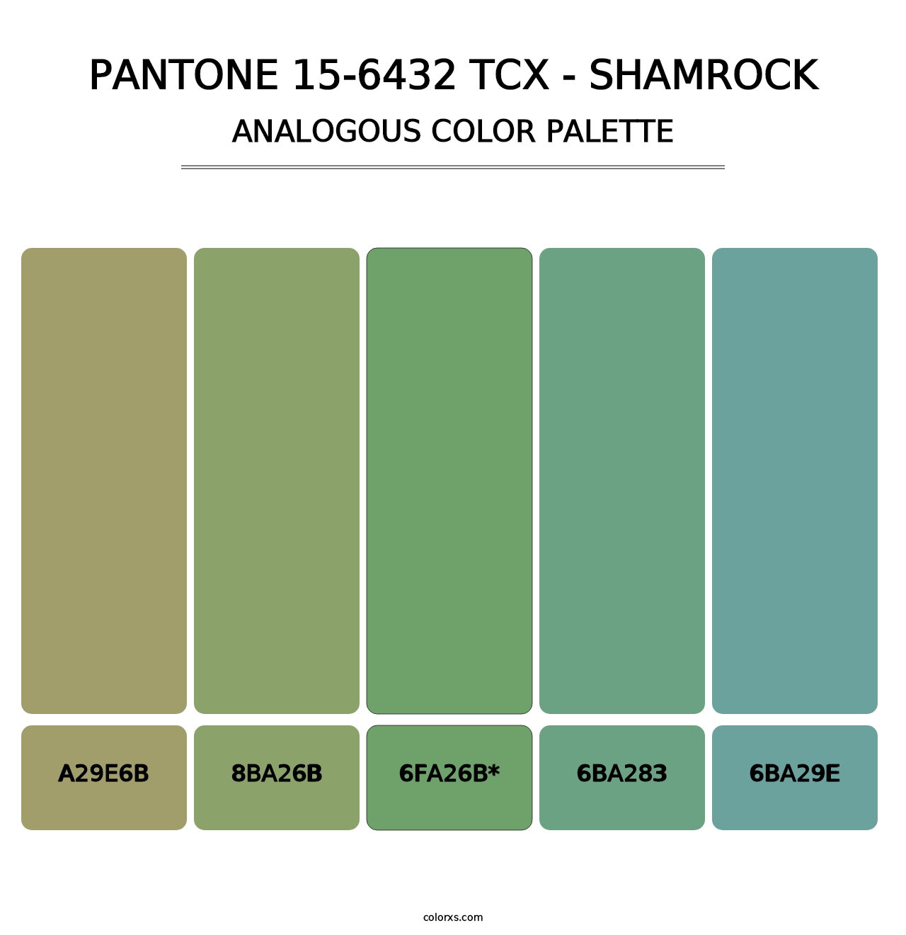 PANTONE 15-6432 TCX - Shamrock - Analogous Color Palette