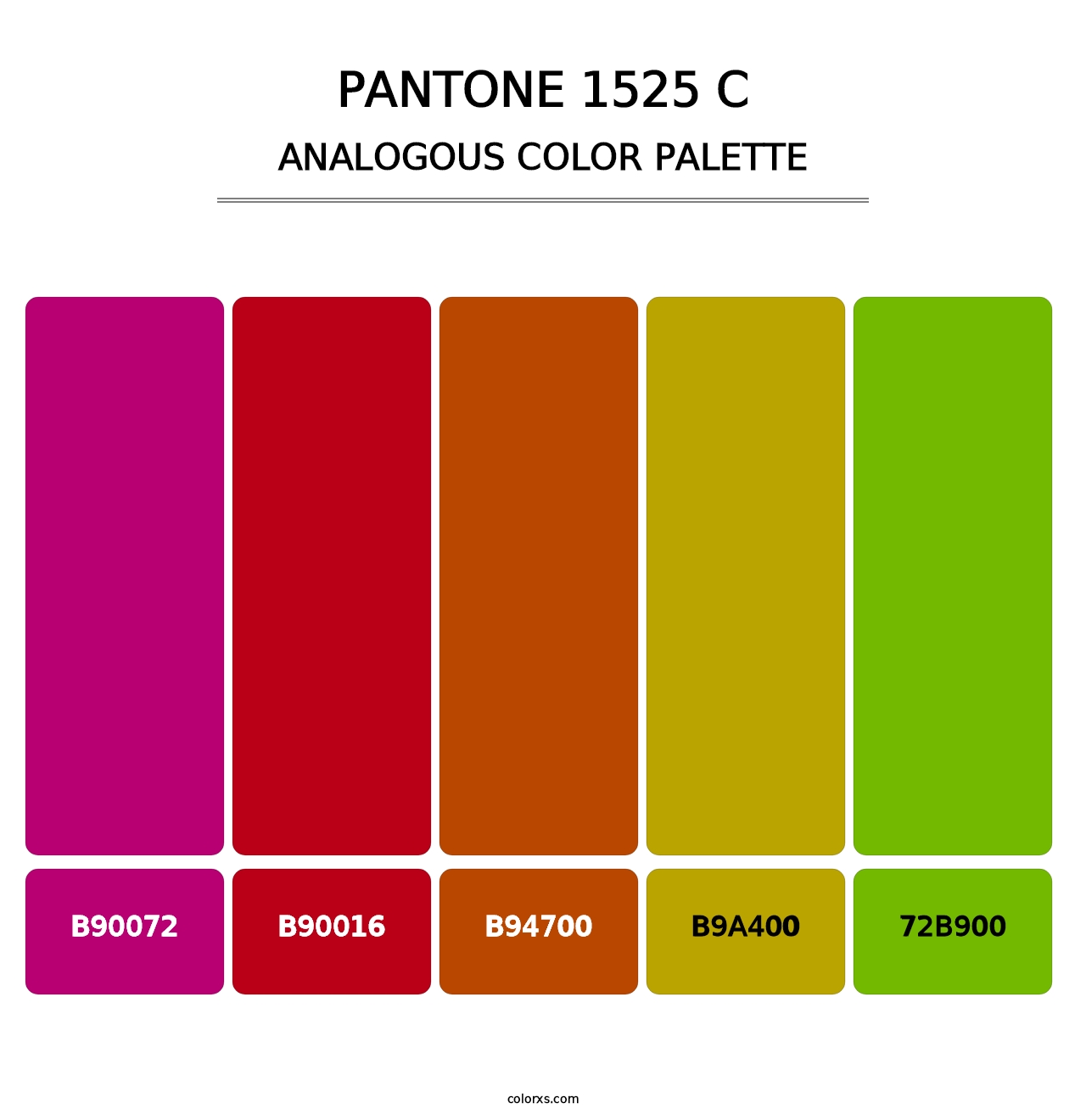 PANTONE 1525 C - Analogous Color Palette