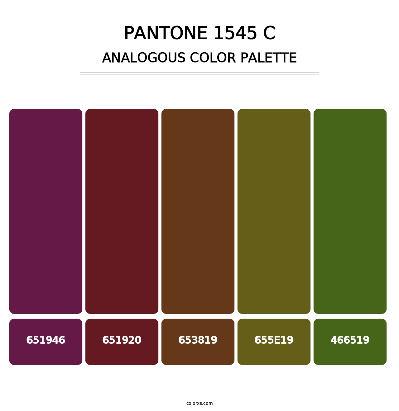 PANTONE 1545 C - Analogous Color Palette