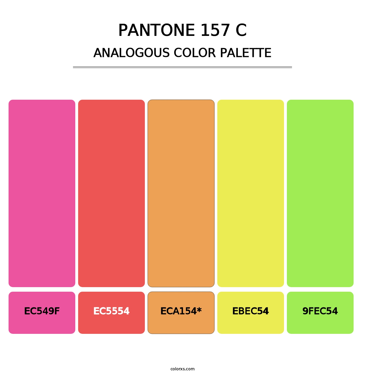 PANTONE 157 C - Analogous Color Palette