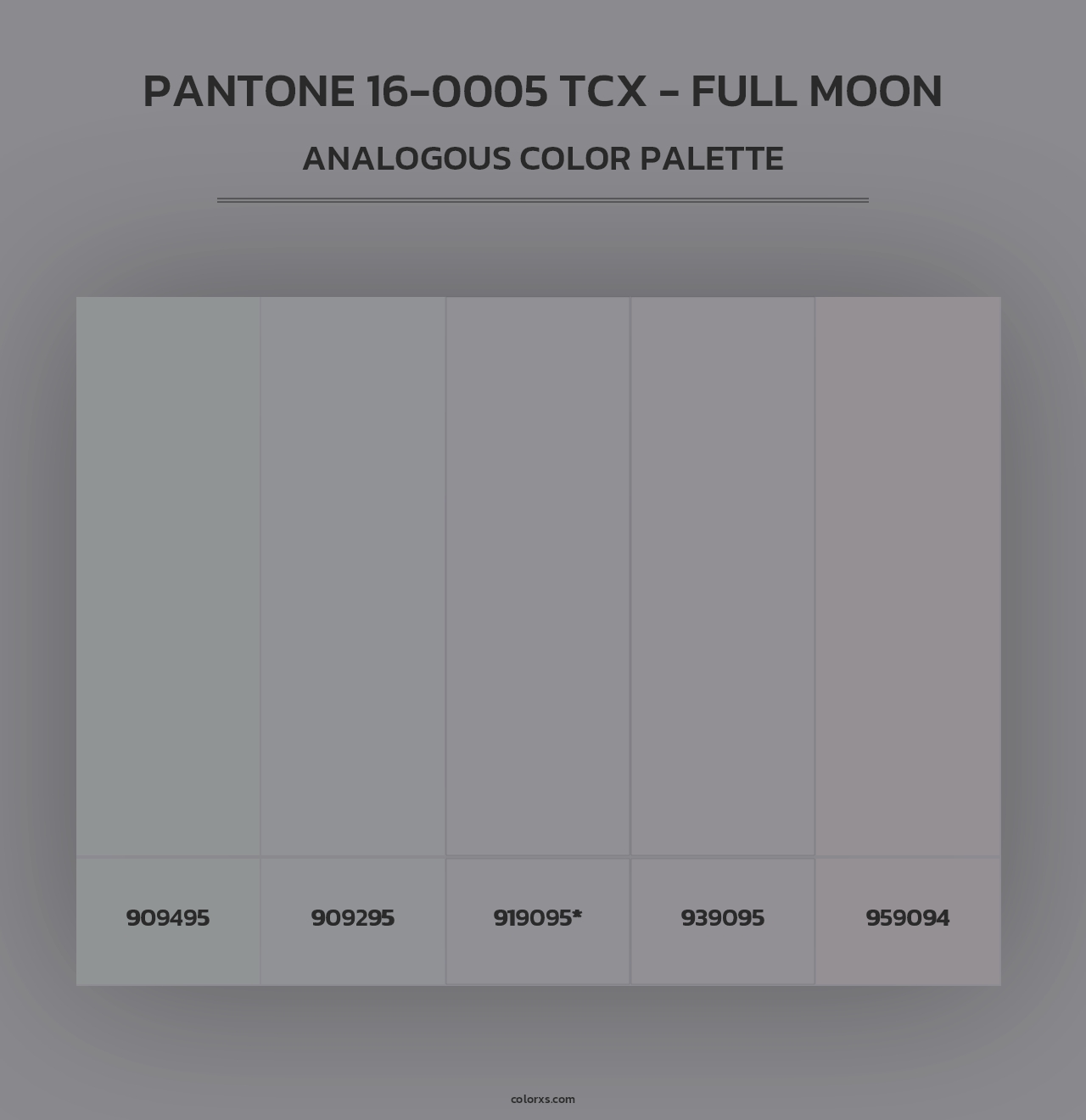 PANTONE 16-0005 TCX - Full Moon - Analogous Color Palette