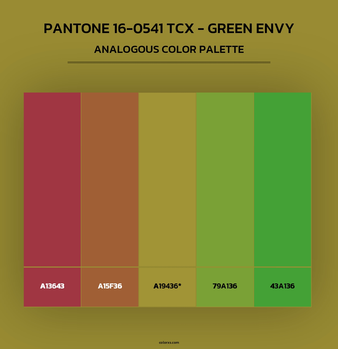 PANTONE 16-0541 TCX - Green Envy - Analogous Color Palette