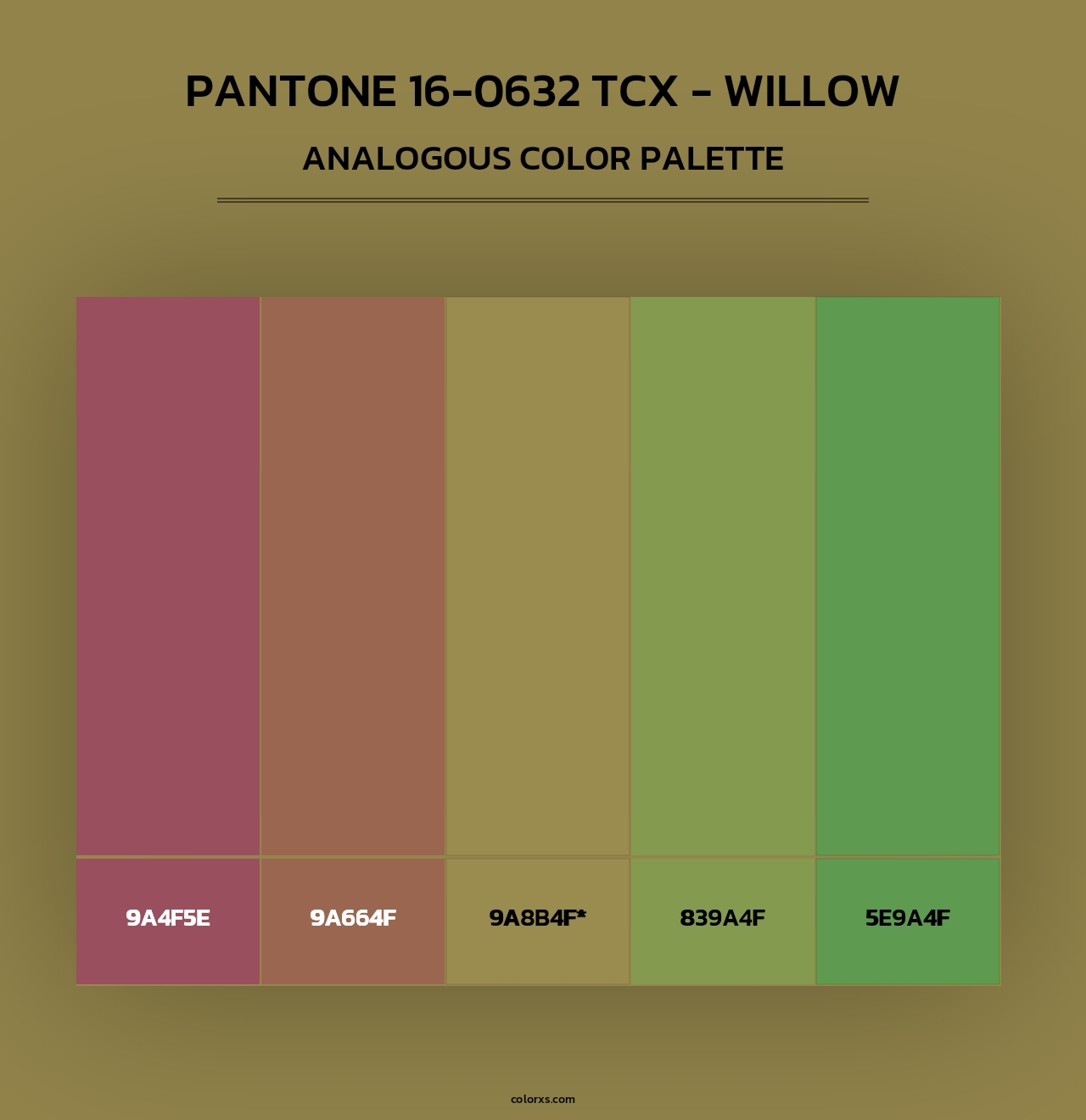 PANTONE 16-0632 TCX - Willow - Analogous Color Palette