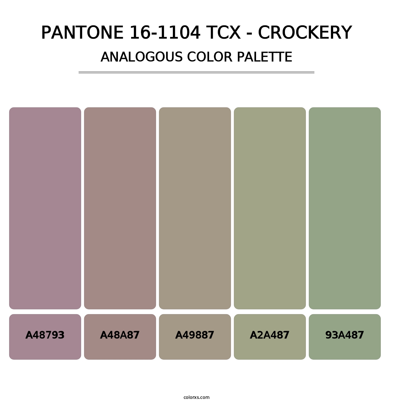 PANTONE 16-1104 TCX - Crockery - Analogous Color Palette