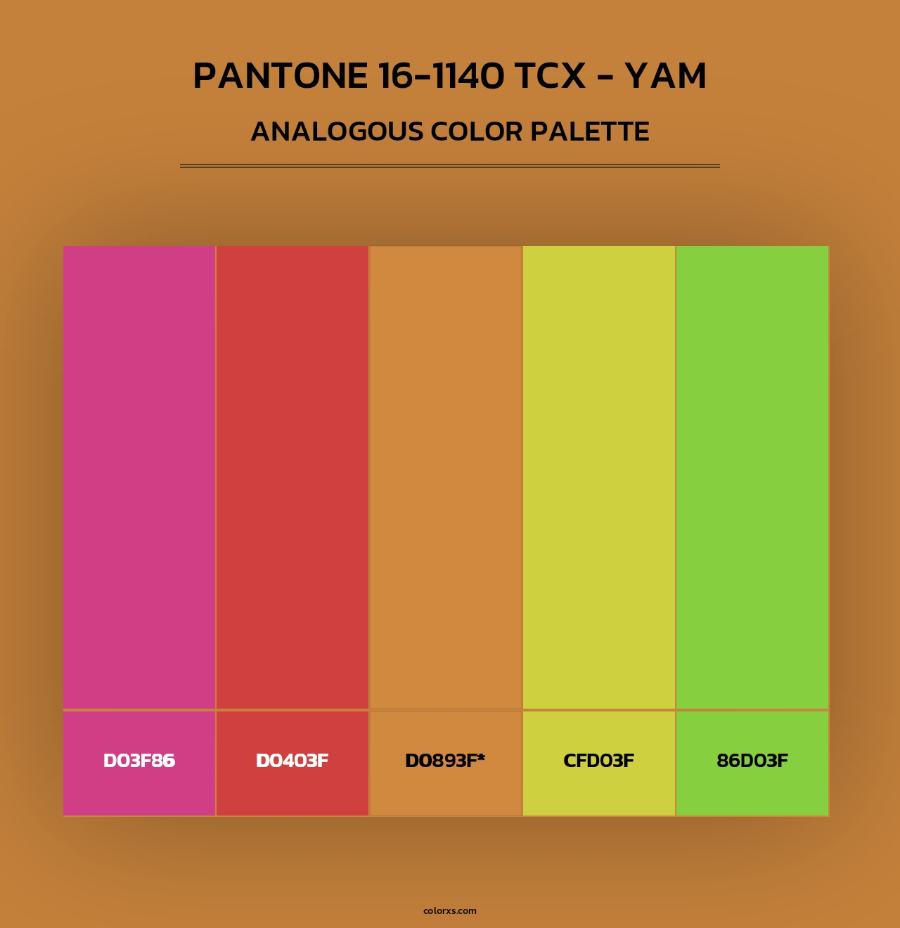PANTONE 16-1140 TCX - Yam - Analogous Color Palette