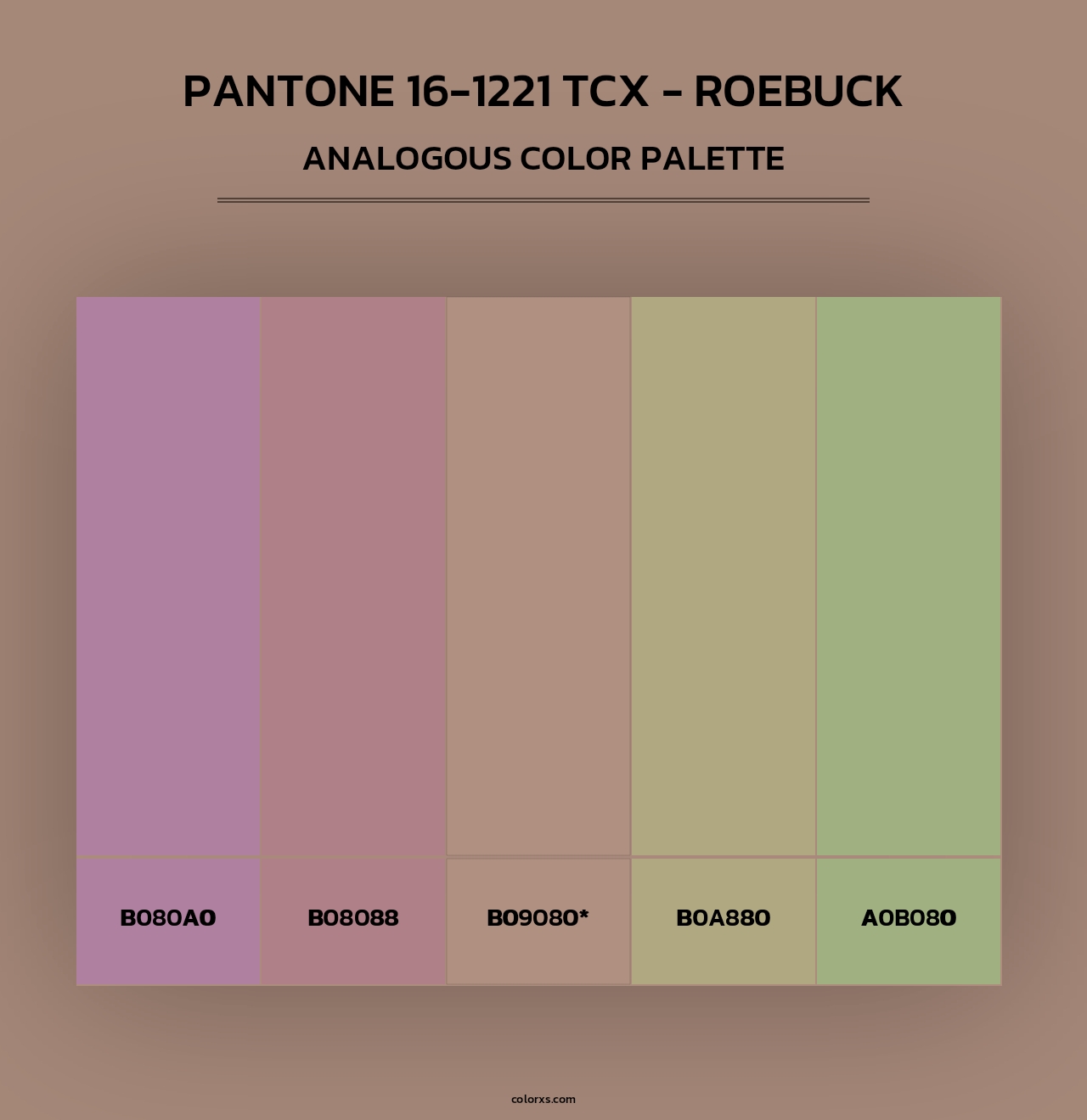 PANTONE 16-1221 TCX - Roebuck - Analogous Color Palette