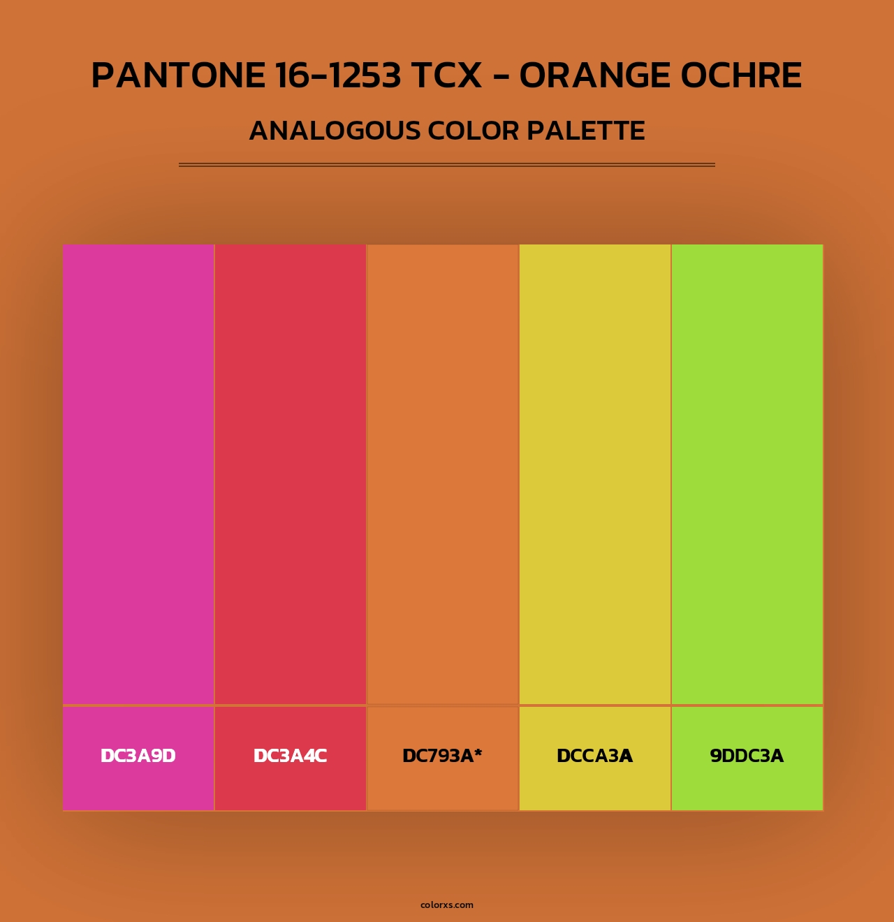 PANTONE 16-1253 TCX - Orange Ochre - Analogous Color Palette