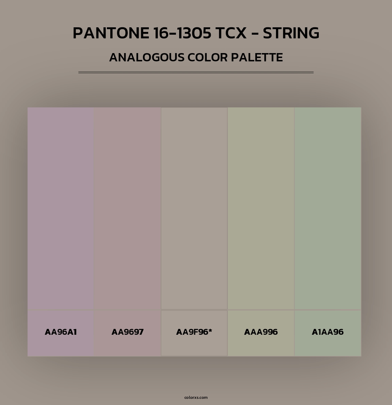 PANTONE 16-1305 TCX - String - Analogous Color Palette