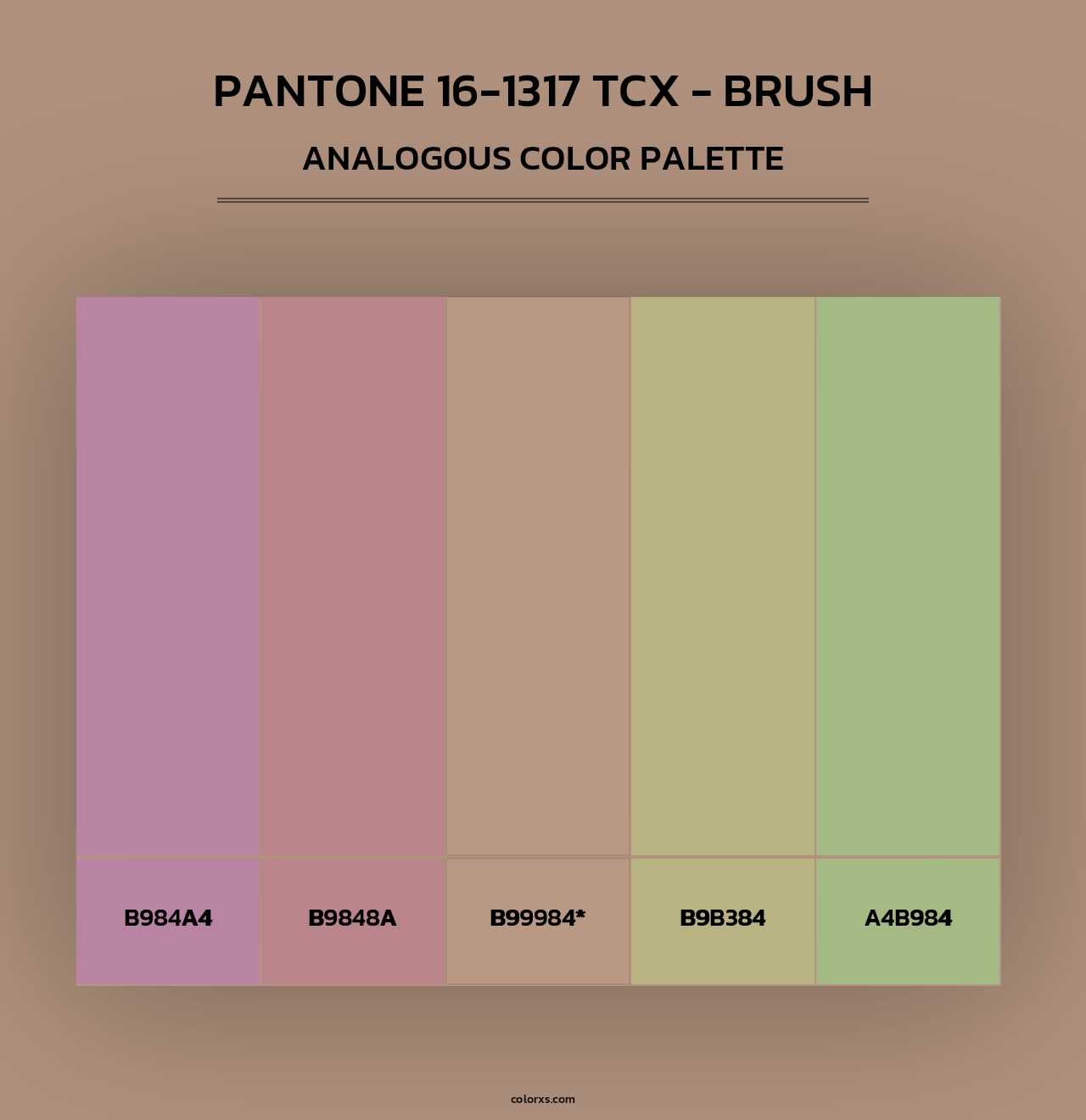 PANTONE 16-1317 TCX - Brush - Analogous Color Palette