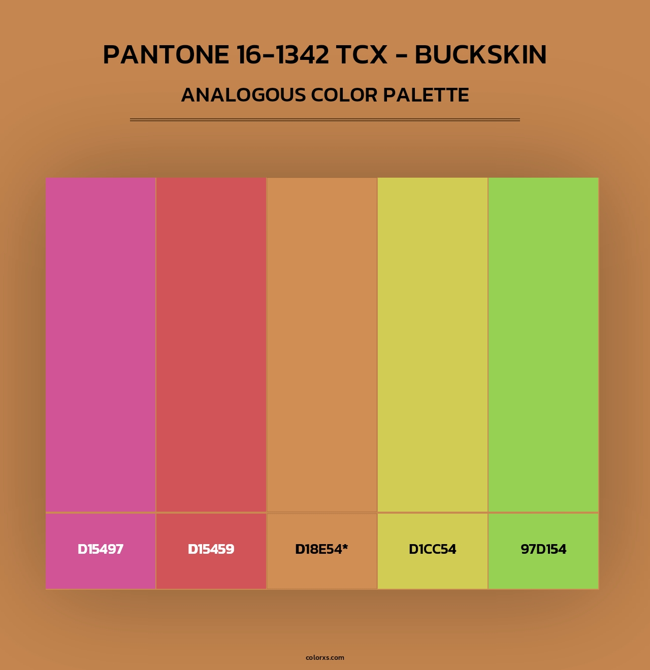PANTONE 16-1342 TCX - Buckskin - Analogous Color Palette