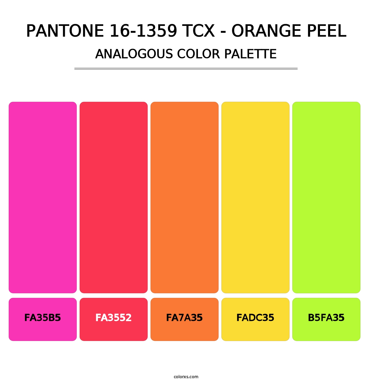PANTONE 16-1359 TCX - Orange Peel - Analogous Color Palette