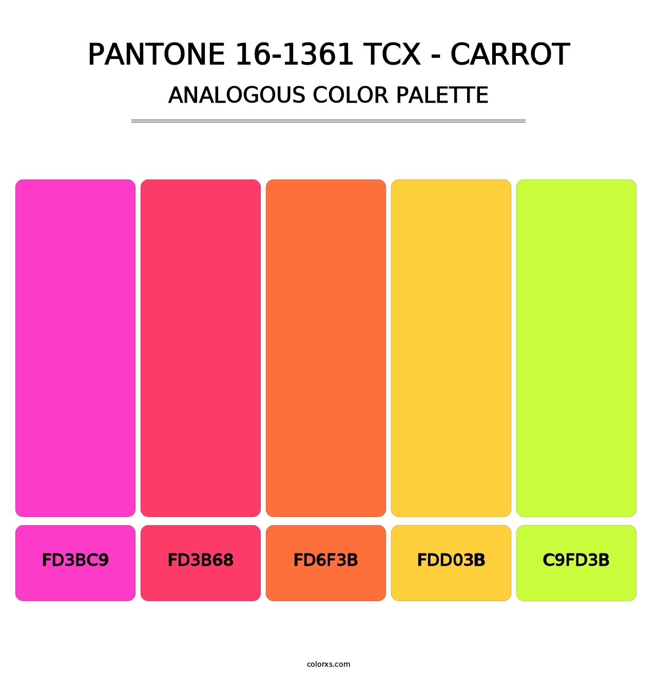PANTONE 16-1361 TCX - Carrot - Analogous Color Palette
