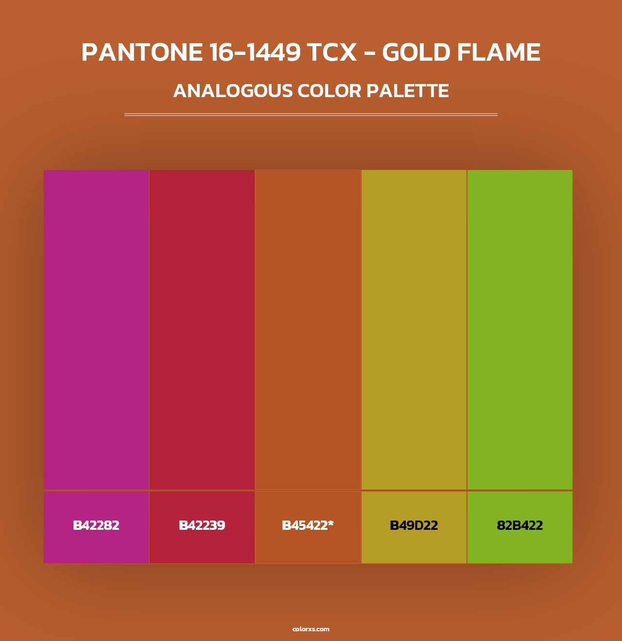 PANTONE 16-1449 TCX - Gold Flame - Analogous Color Palette