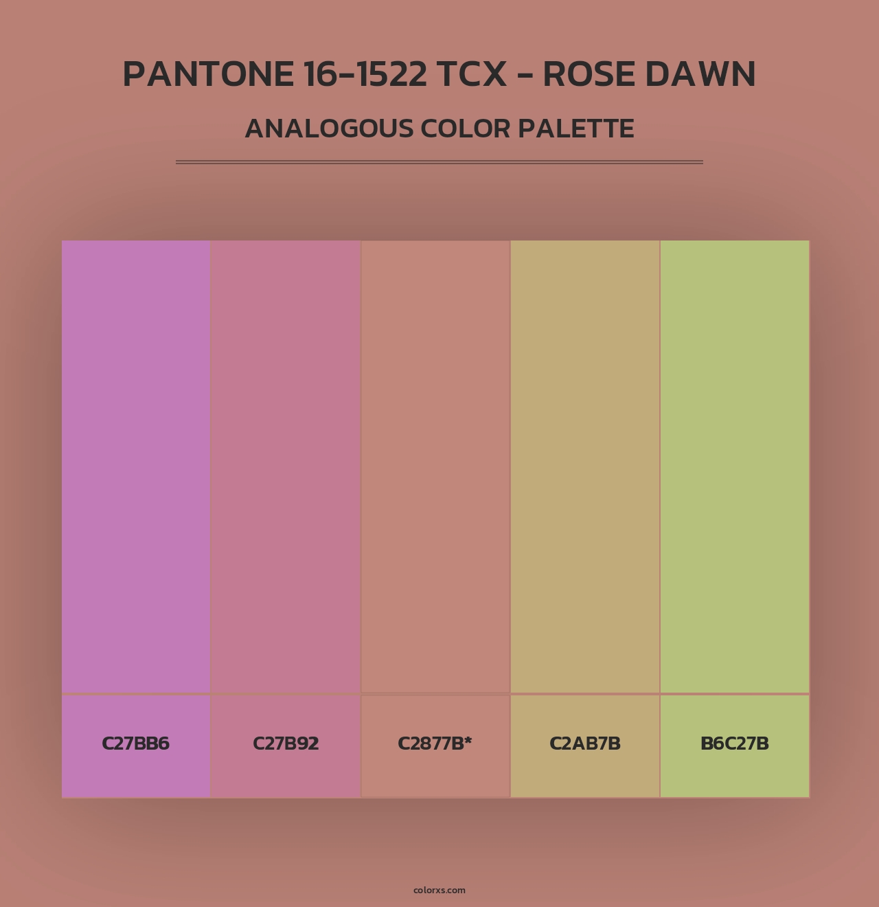 PANTONE 16-1522 TCX - Rose Dawn - Analogous Color Palette