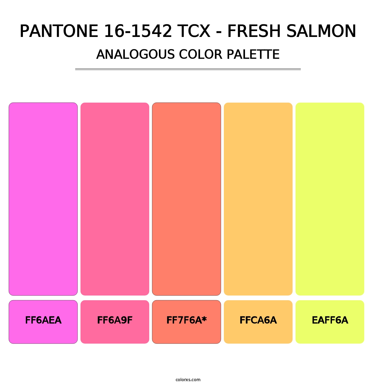 PANTONE 16-1542 TCX - Fresh Salmon - Analogous Color Palette