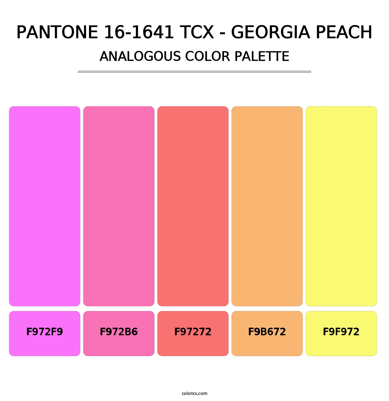 PANTONE 16-1641 TCX - Georgia Peach - Analogous Color Palette