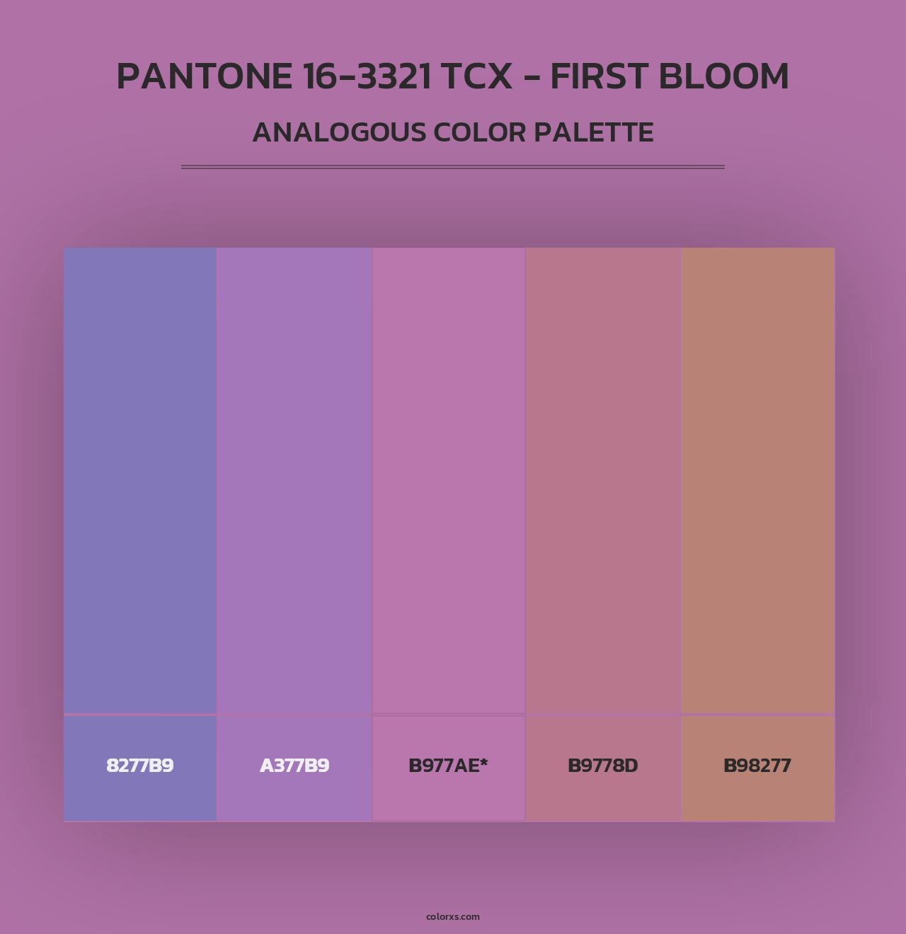 PANTONE 16-3321 TCX - First Bloom - Analogous Color Palette