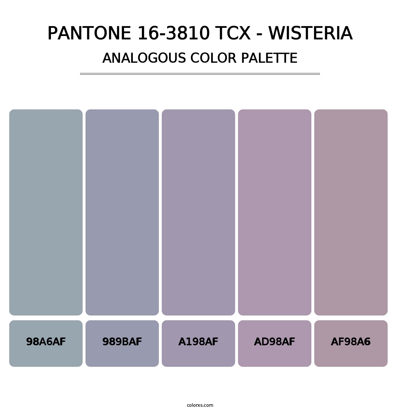 PANTONE 16-3810 TCX - Wisteria - Analogous Color Palette