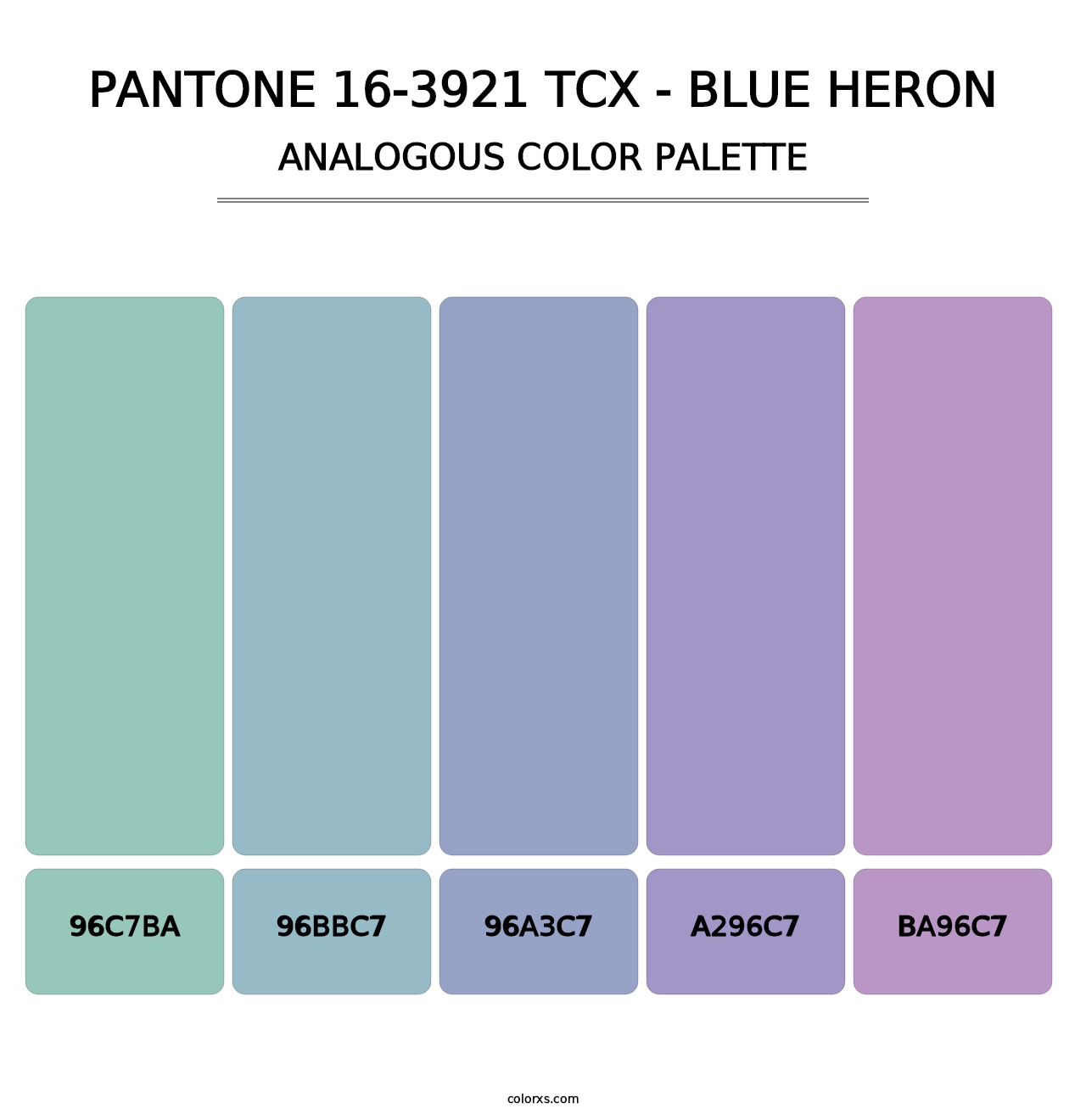 PANTONE 16-3921 TCX - Blue Heron - Analogous Color Palette