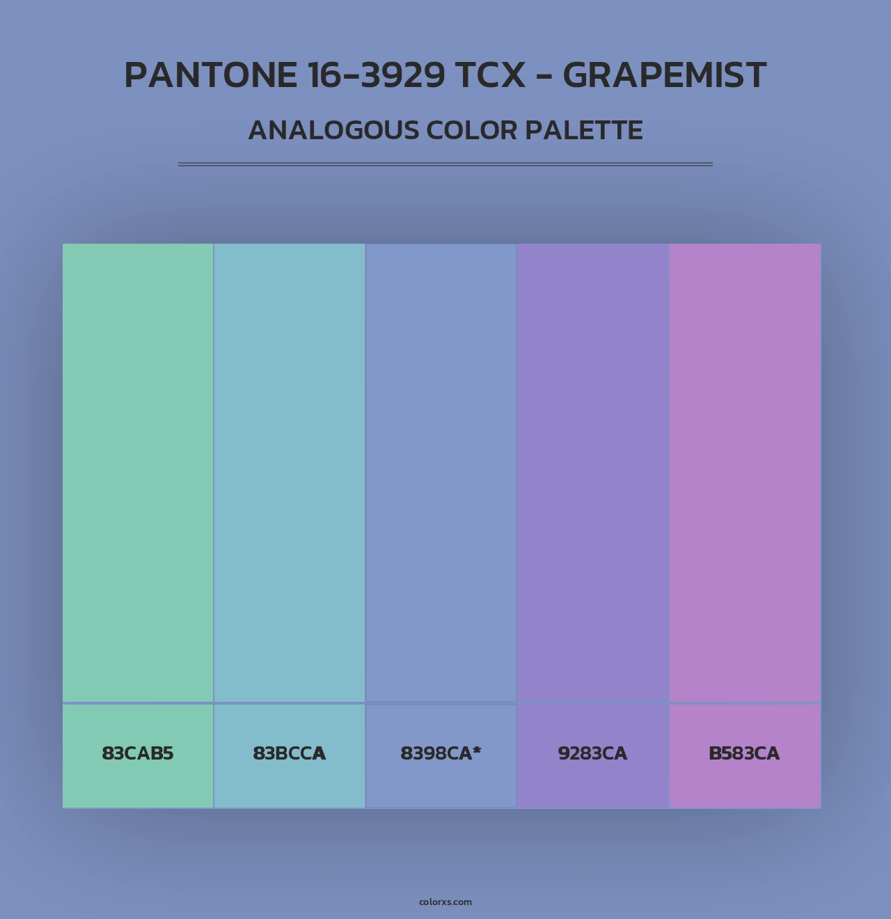 PANTONE 16-3929 TCX - Grapemist - Analogous Color Palette